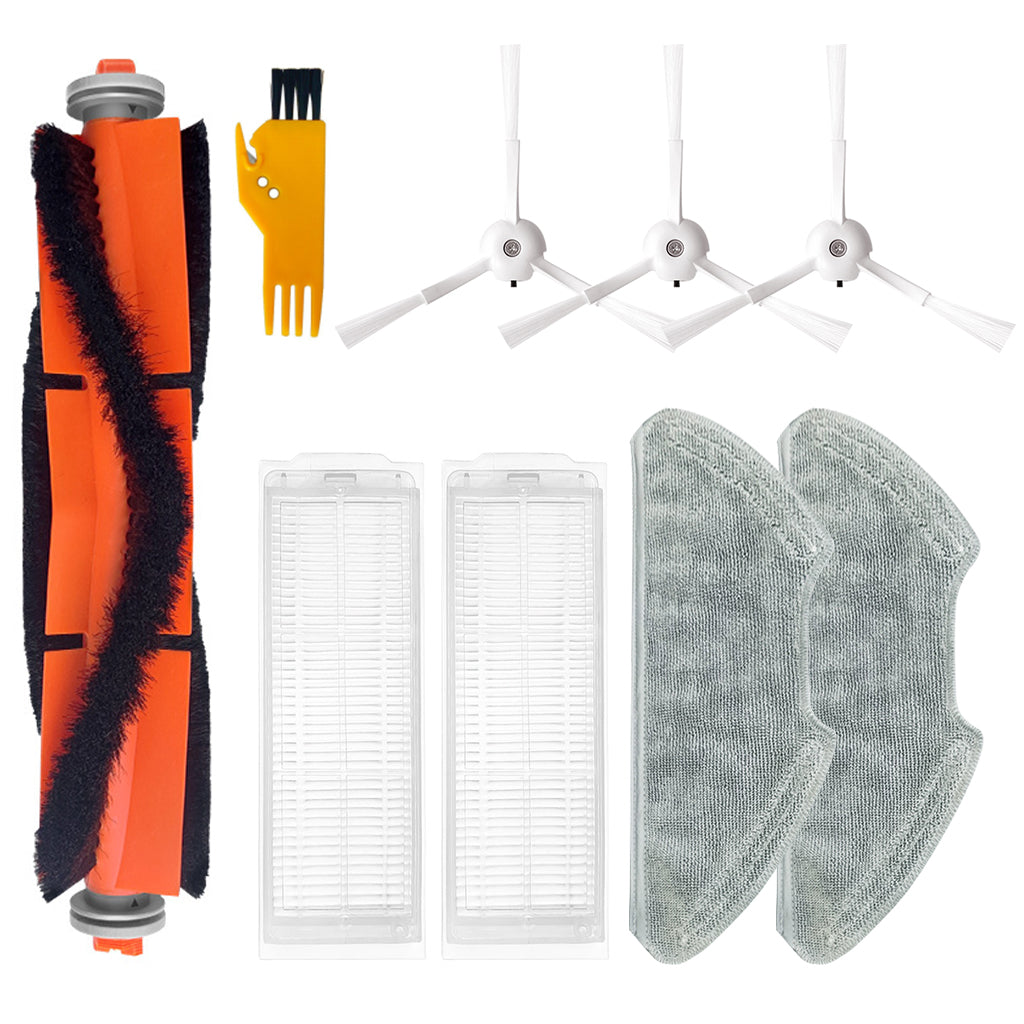 HASTHIP 9Pcs Replacement Parts for Mi Robot Vacuum-Mop 2i & 2 Pro, Spare Accessories with 1 Main Brush, 3 Side Brushes, 2 Mop Cloth, 2 Filters, 1 Cleaning Brush - Cleaning Tools HASTHIP 9Pcs Replacement Parts for Mi Robot Vacuum-Mop 2i & 2 Pro, Spare Accessories with 1 Main Brush, 3 Side Brushes, 2 Mop Cloth, 2 Filters, 1 Cleaning Brush - Cleaning Tools